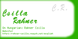 csilla rahner business card